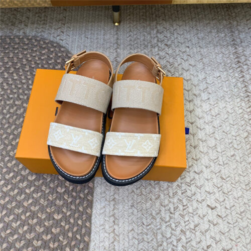 High Quality Luxury Louis Vuitton Flat Sandals – Style 76099