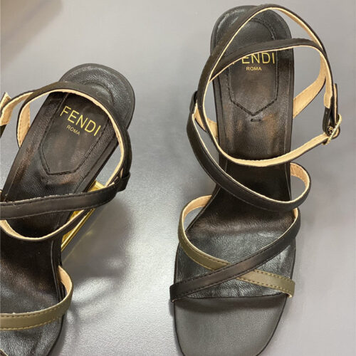 High Quality Luxury Fendi Mink Heeled Sandals product detail