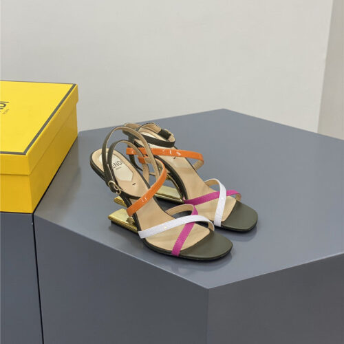 High Quality Luxury Fendi Mink Heeled Sandals – Style 75571