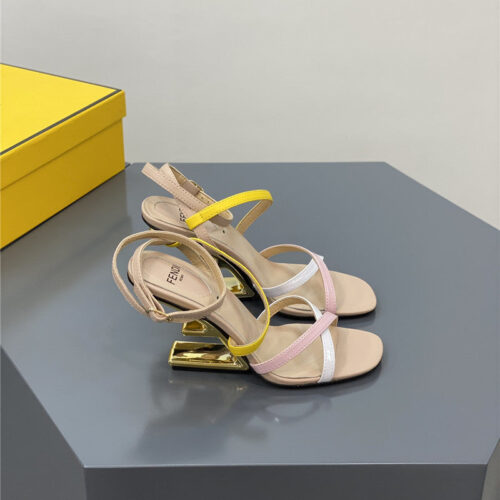 High Quality Luxury Fendi Mink Heeled Sandals – Style 37715 alternate view