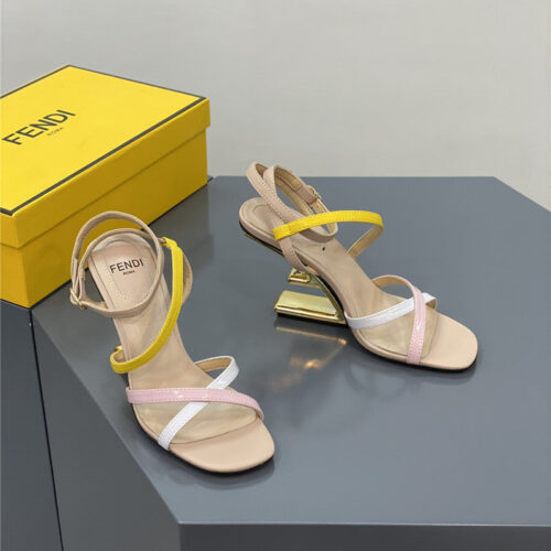 High Quality Luxury Fendi Mink Heeled Sandals – Style 37715 product detail