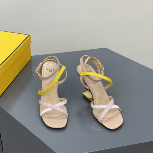 High Quality Luxury Fendi Mink Heeled Sandals – Style 37715 product detail