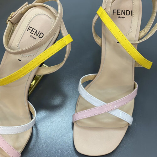 High Quality Luxury Fendi Mink Heeled Sandals – Style 37715 product detail