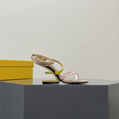 High Quality Luxury Fendi Mink Heeled Sandals – Style 37715 product detail