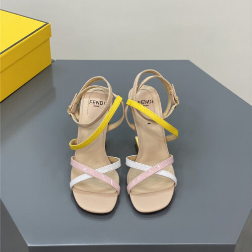 High Quality Luxury Fendi Mink Heeled Sandals – Style 37715 product detail