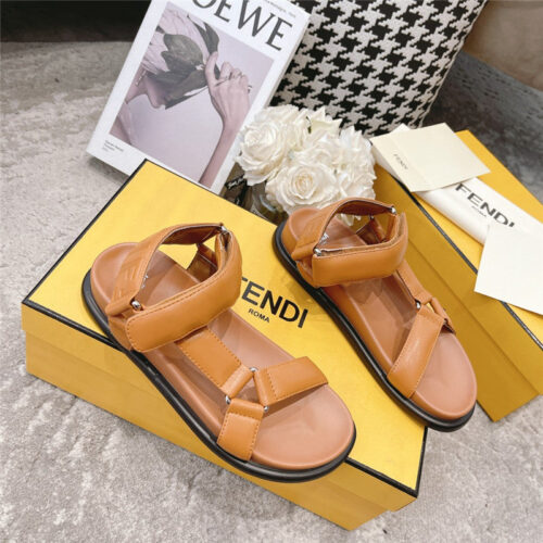 High Quality Luxury Fendi Letters Webbing Sandals – Style 68435
