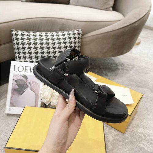 High Quality Luxury Fendi Letters Webbing Sandals – Style 13075 product detail
