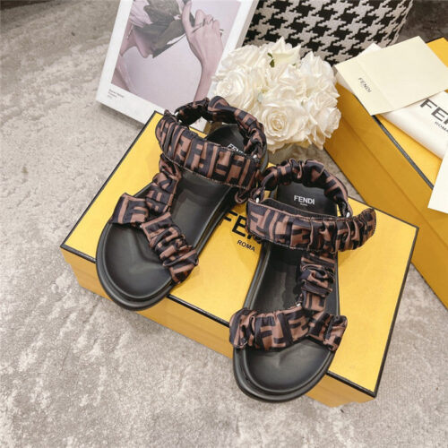 High Quality Luxury Fendi Letters Webbing Sandals product detail