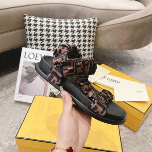 High Quality Luxury Fendi Letters Webbing Sandals product detail