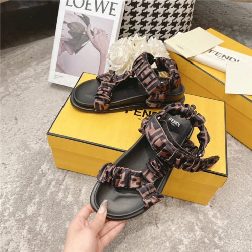 High Quality Luxury Fendi Letters Webbing Sandals product detail