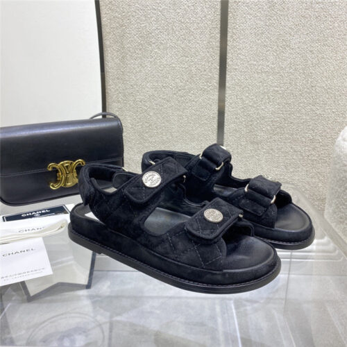 High Quality Luxury Chanel Velcro Sandals – Style 15494