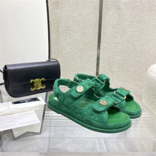 High Quality Luxury Chanel Velcro Sandals – Style 55046