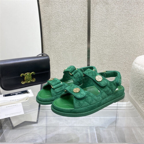 High Quality Luxury Chanel Velcro Sandals – Style 55046 alternate view