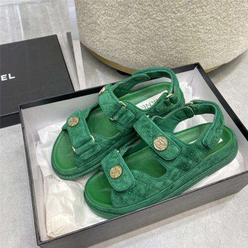 High Quality Luxury Chanel Velcro Sandals – Style 55046 product detail
