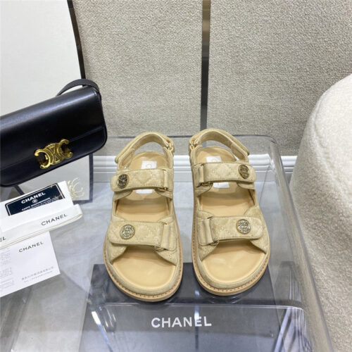 High Quality Luxury Chanel Velcro Sandals alternate view