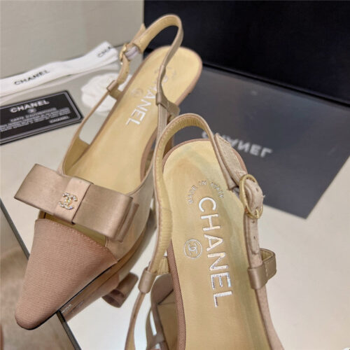 High Quality Luxury Chanel Rhinestone Buckle Bow Sandals product detail