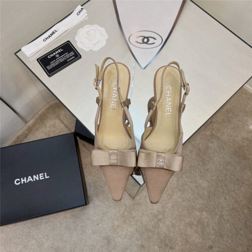 High Quality Luxury Chanel Rhinestone Buckle Bow Sandals product detail