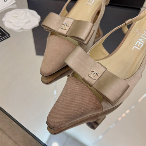 High Quality Luxury Chanel Rhinestone Buckle Bow Sandals product detail