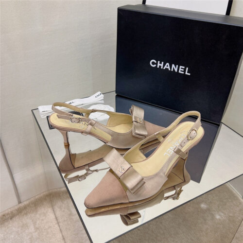 High Quality Luxury Chanel Rhinestone Buckle Bow Sandals product detail