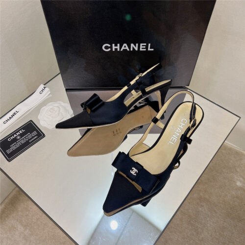 High Quality Luxury Chanel Rhinestone Buckle Bow Sandals – Style 00934 product detail