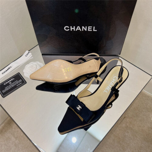 High Quality Luxury Chanel Rhinestone Buckle Bow Sandals – Style 00934 product detail