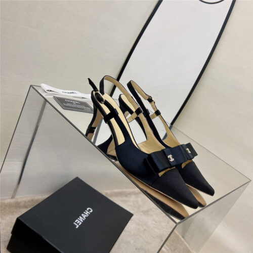 High Quality Luxury Chanel Rhinestone Buckle Bow Sandals – Style 00934 product detail