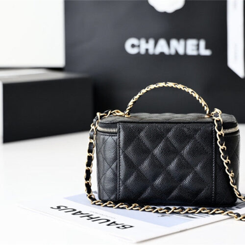 High Quality Luxury Chanel Caviar Vanity Case 17Cm alternate view
