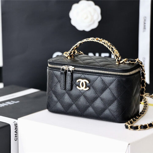 High Quality Luxury Chanel Caviar Vanity Case 17Cm product detail