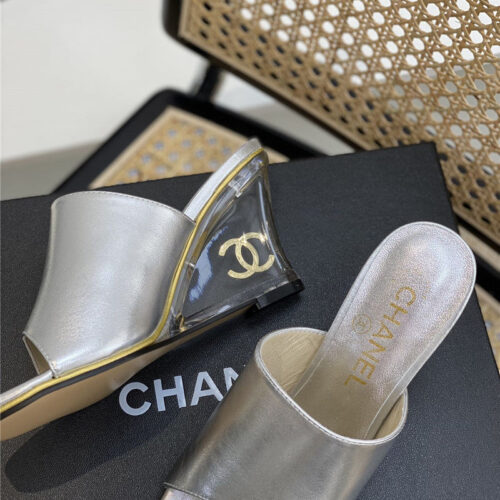 High Quality Luxury Chanel Crystal Heel Sandals alternate view