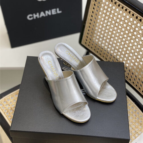 High Quality Luxury Chanel Crystal Heel Sandals