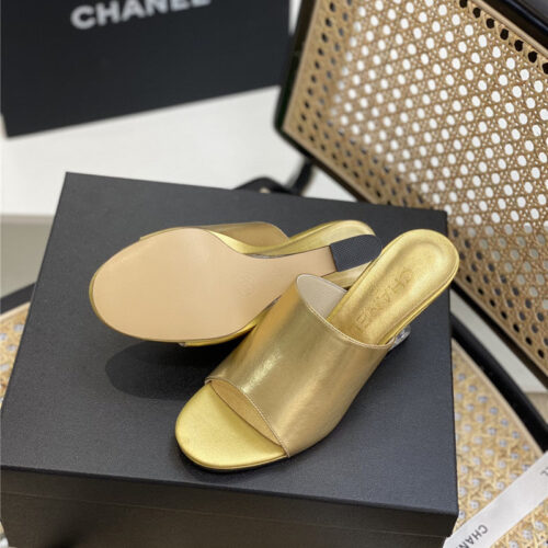 High Quality Luxury Chanel Crystal Heel Sandals – Style 36742 product detail