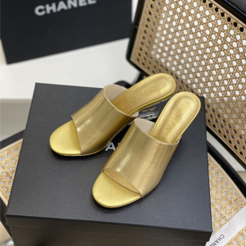 High Quality Luxury Chanel Crystal Heel Sandals – Style 36742 alternate view