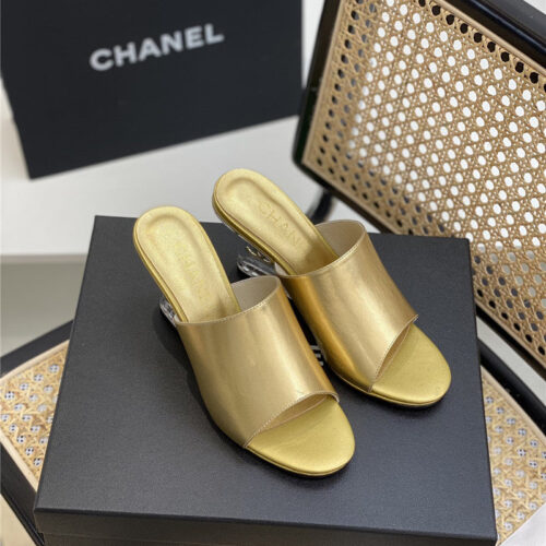 High Quality Luxury Chanel Crystal Heel Sandals – Style 36742