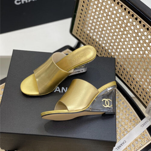 High Quality Luxury Chanel Crystal Heel Sandals – Style 36742 product detail