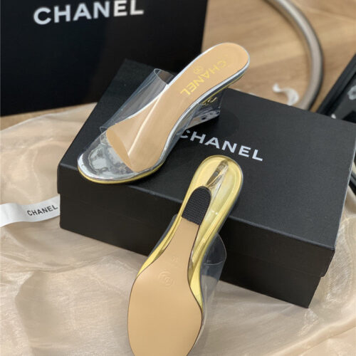 High Quality Luxury Chanel Crystal Heel Sandals – Style 74598 product detail