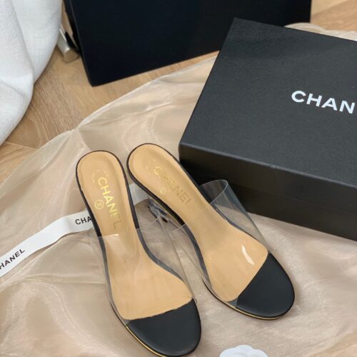 High Quality Luxury Chanel Crystal Heel Sandals – Style 43526 product detail