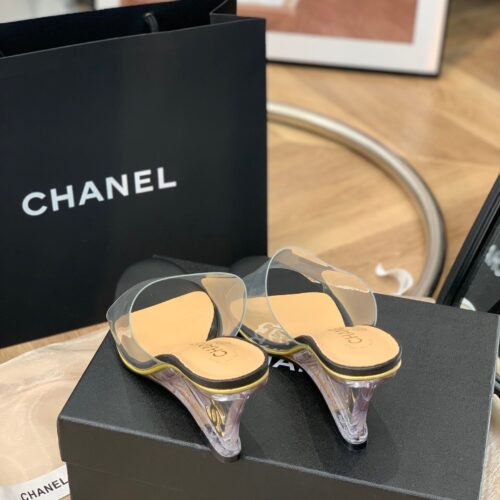 High Quality Luxury Chanel Crystal Heel Sandals – Style 43526 product detail