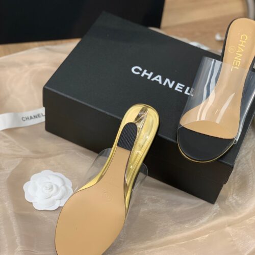 High Quality Luxury Chanel Crystal Heel Sandals – Style 43526 product detail