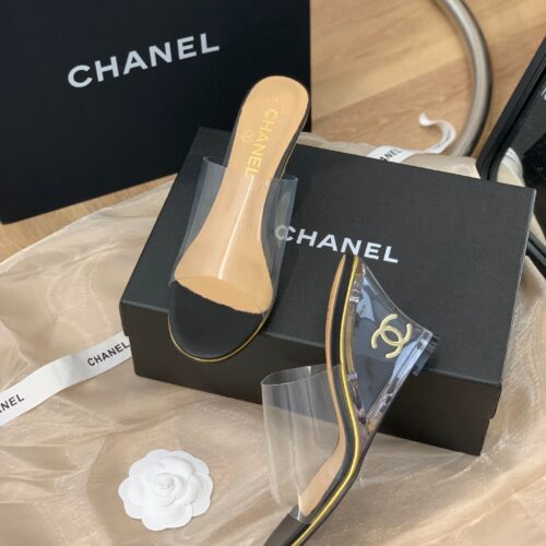 High Quality Luxury Chanel Crystal Heel Sandals – Style 43526 product detail
