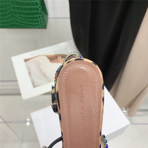 High Quality Luxury Amina Muaddi Rhinestone Heeled Sandals – Style 06499 product detail