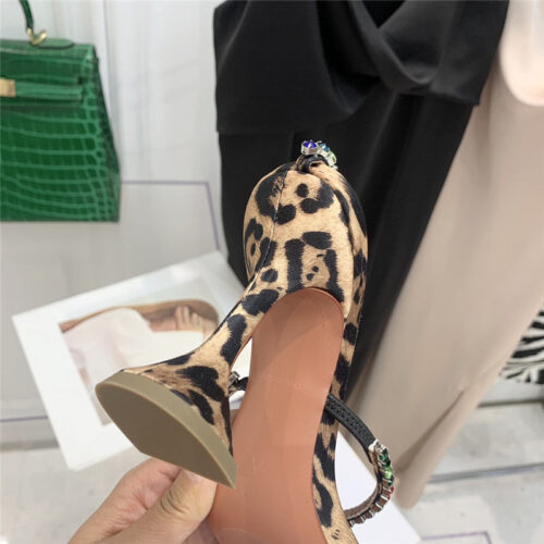 High Quality Luxury Amina Muaddi Rhinestone Heeled Sandals – Style 06499 product detail