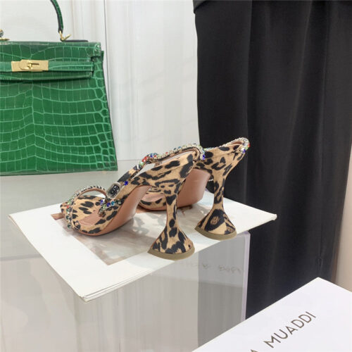High Quality Luxury Amina Muaddi Rhinestone Heeled Sandals – Style 06499 product detail