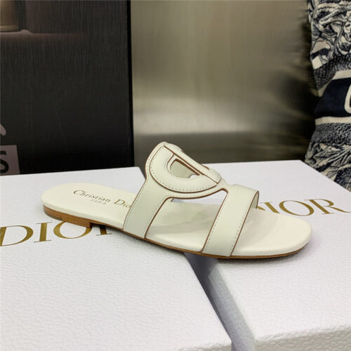 High Quality Luxury Dior Cd Logo Block Heel Cutout Slippers – Style 35654 product detail