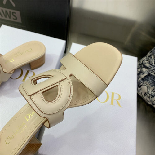 High Quality Luxury Dior Cd Logo Block Heel Cutout Sandals – Style 80902 product detail