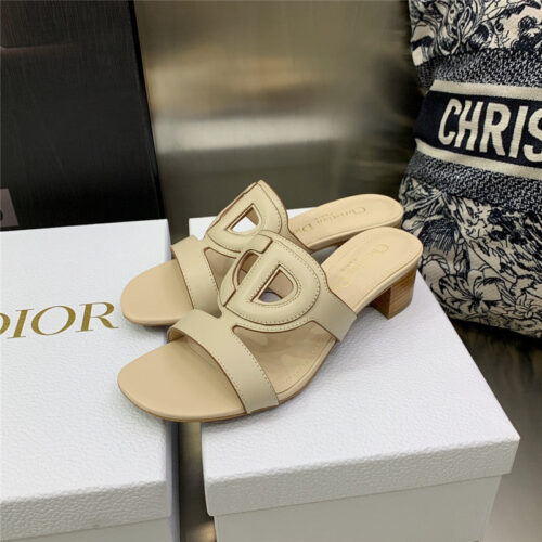 High Quality Luxury Dior Cd Logo Block Heel Cutout Sandals – Style 80902 alternate view