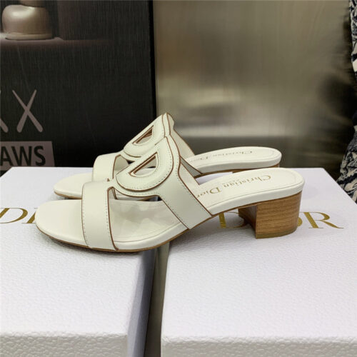 High Quality Luxury Dior Cd Logo Block Heel Cutout Sandals – Style 06886 alternate view