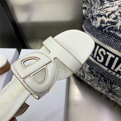 High Quality Luxury Dior Cd Logo Block Heel Cutout Sandals – Style 06886 product detail
