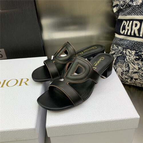 High Quality Luxury Dior Cd Logo Block Heel Cutout Sandals – Style 43590 alternate view