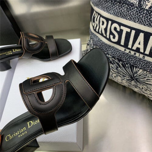 High Quality Luxury Dior Cd Logo Block Heel Cutout Sandals – Style 43590 product detail