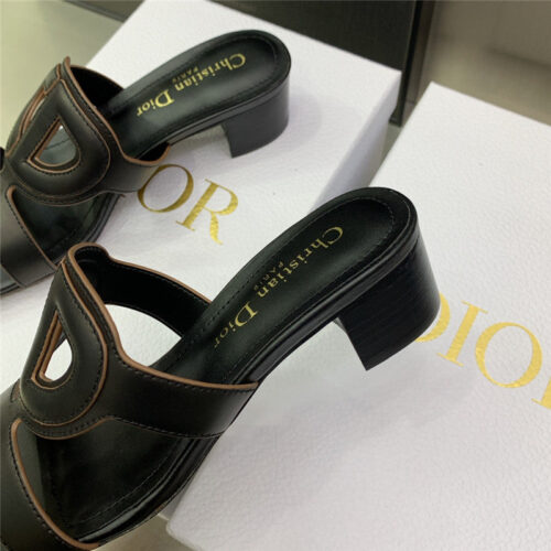 High Quality Luxury Dior Cd Logo Block Heel Cutout Sandals – Style 43590 product detail